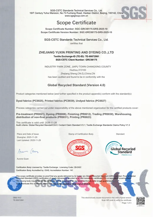 GRS 4.0 · View certification details